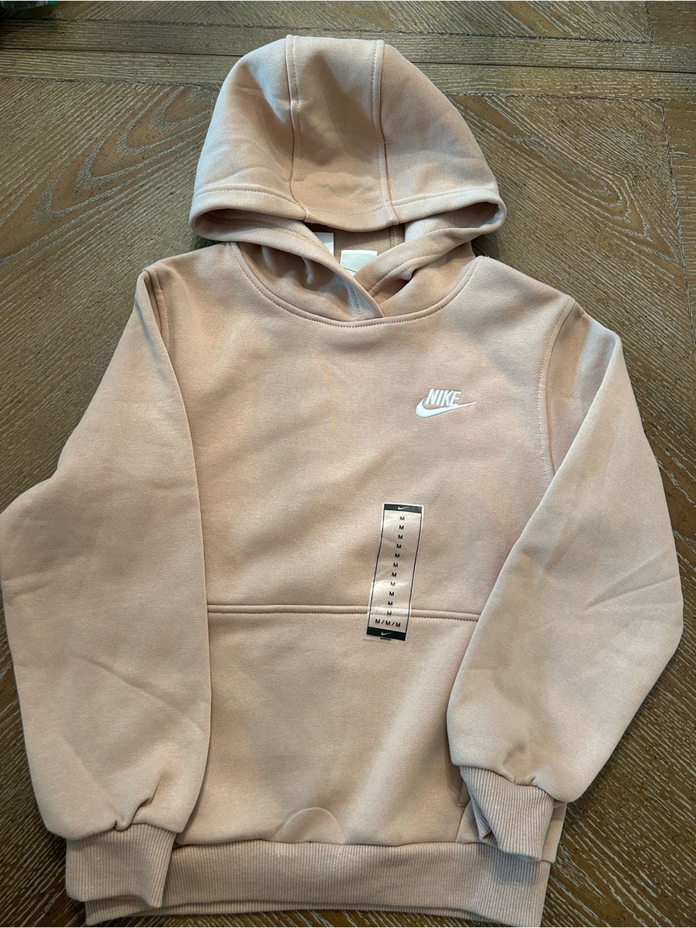 Nike Cream Pullover Hoodie with White Swoosh